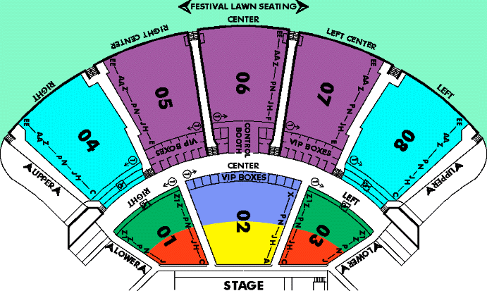 Coral Sky Amphitheatre seating chart