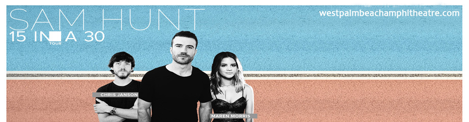 Sam Hunt, Maren Morris & Chris Janson at Perfect Vodka Amphitheatre