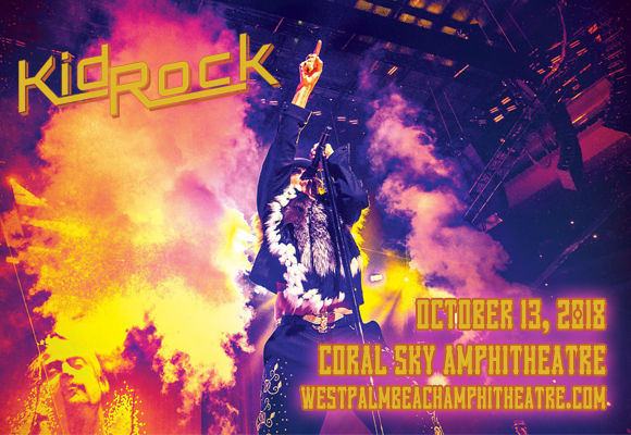 Kid Rock, Brantley Gilbert & Wheeler Walker Jr. at Coral Sky Amphitheatre