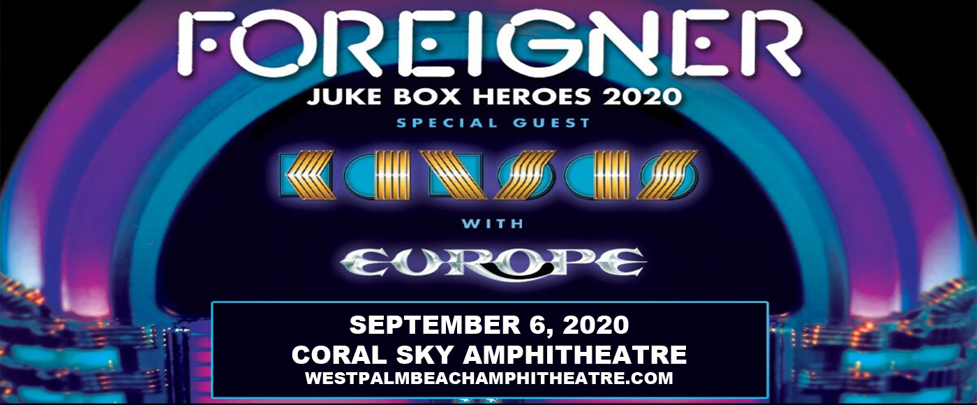 Foreigner, Kansas - The Band & Europe at Coral Sky Amphitheatre tickets Foreigner, Kansas - The Band & Europe at Coral Sky Amphitheatre