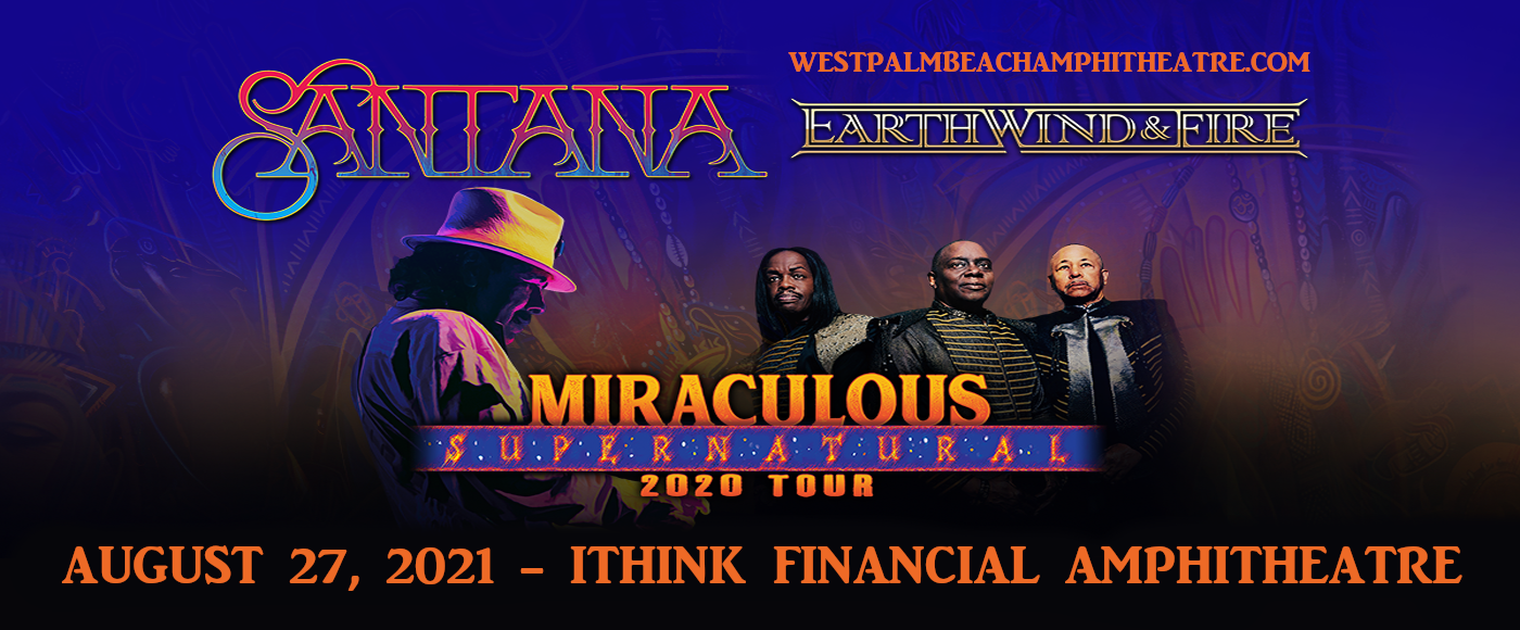 Santana & Earth, Wind and Fire at iTHINK Financial Amphitheatre tickets Santana & Earth, Wind and Fire at iTHINK Financial Amphitheatre