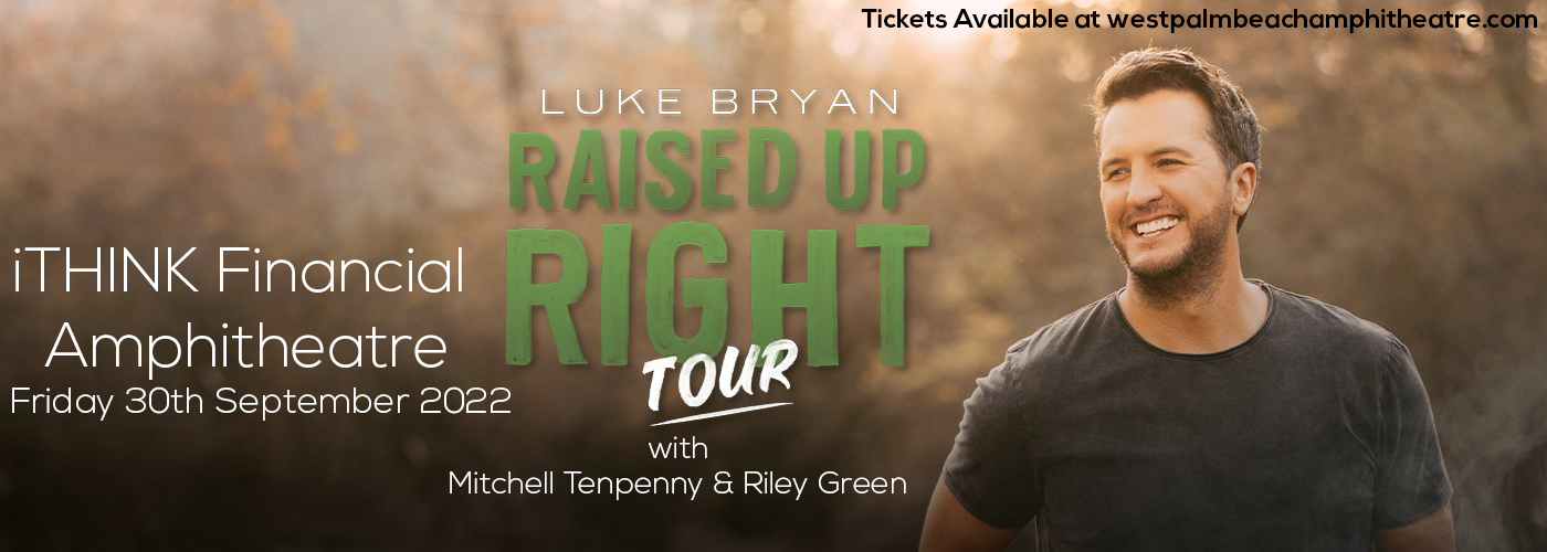 Luke Bryan, Riley Green & Mitchell Tenpenny at iTHINK Financial Amphitheatre tickets Luke Bryan, Riley Green & Mitchell Tenpenny at iTHINK Financial Amphitheatre